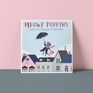 Carte Chat Meowy Poppins