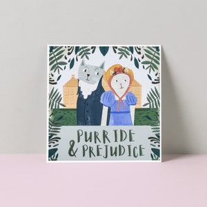 Tarjeta de gato Purride and Prejudice