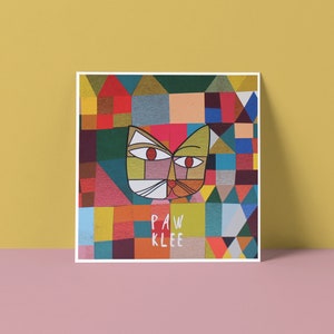 Tarjeta de artista del gato Paw Klee