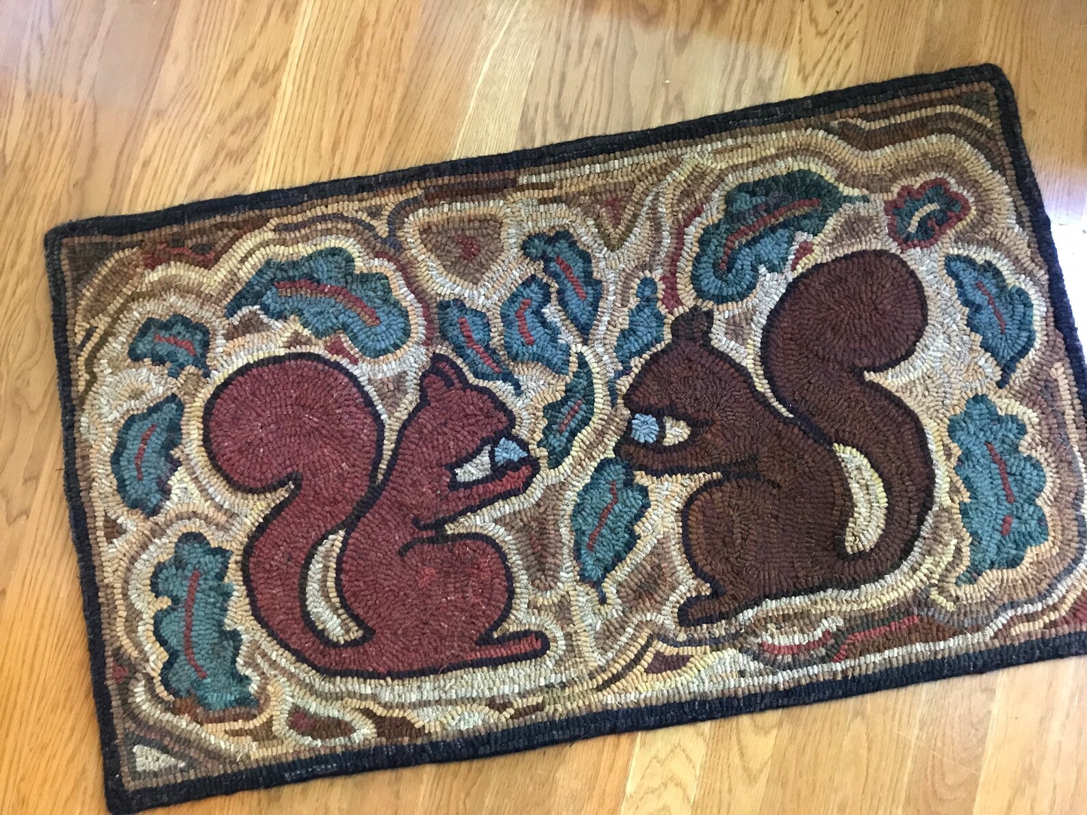 Origional rug hooking pattern in celebration of Squirrels. Etsy