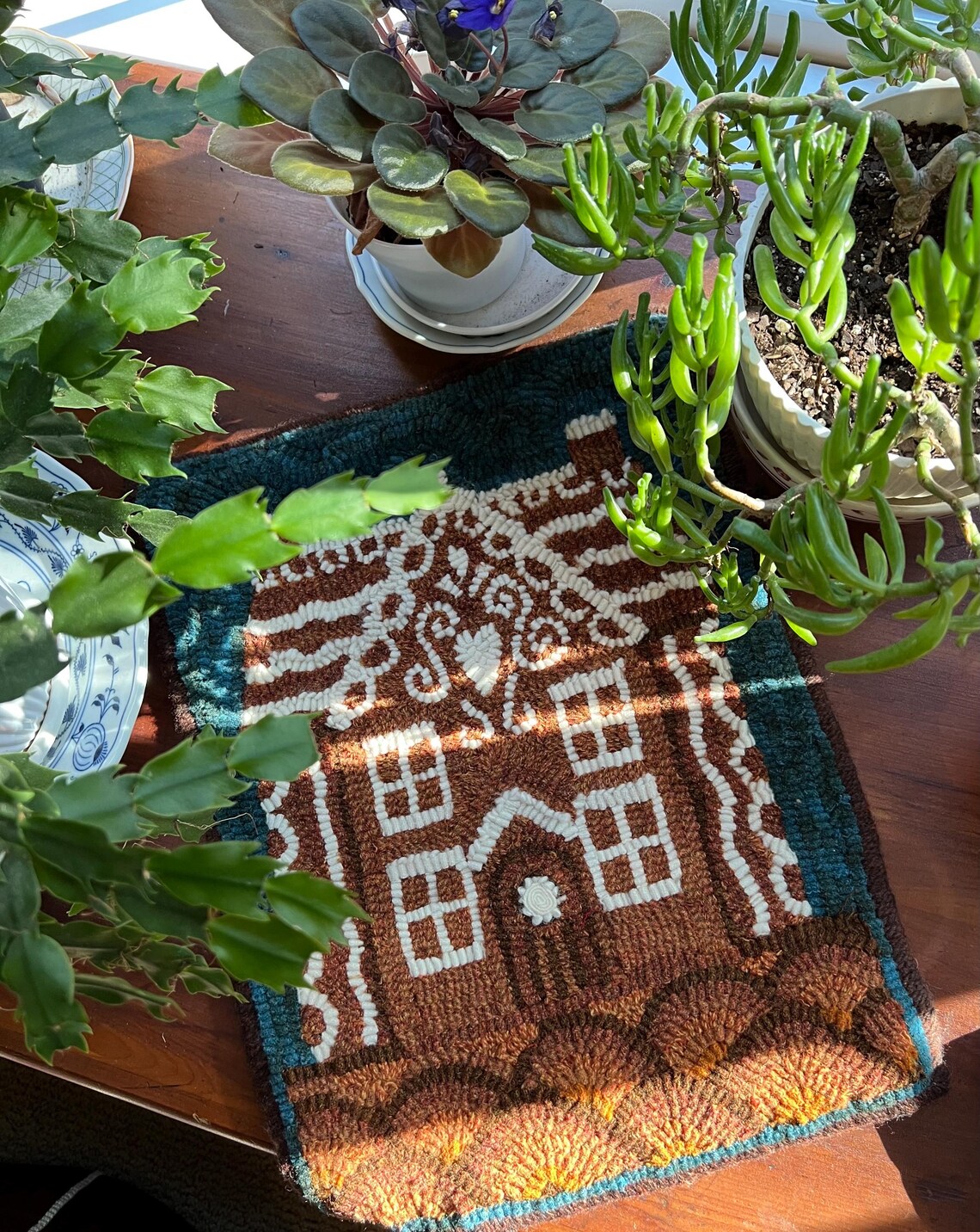 Gingerbread House Rug Pattern: Christmas Table Mat. - Etsy