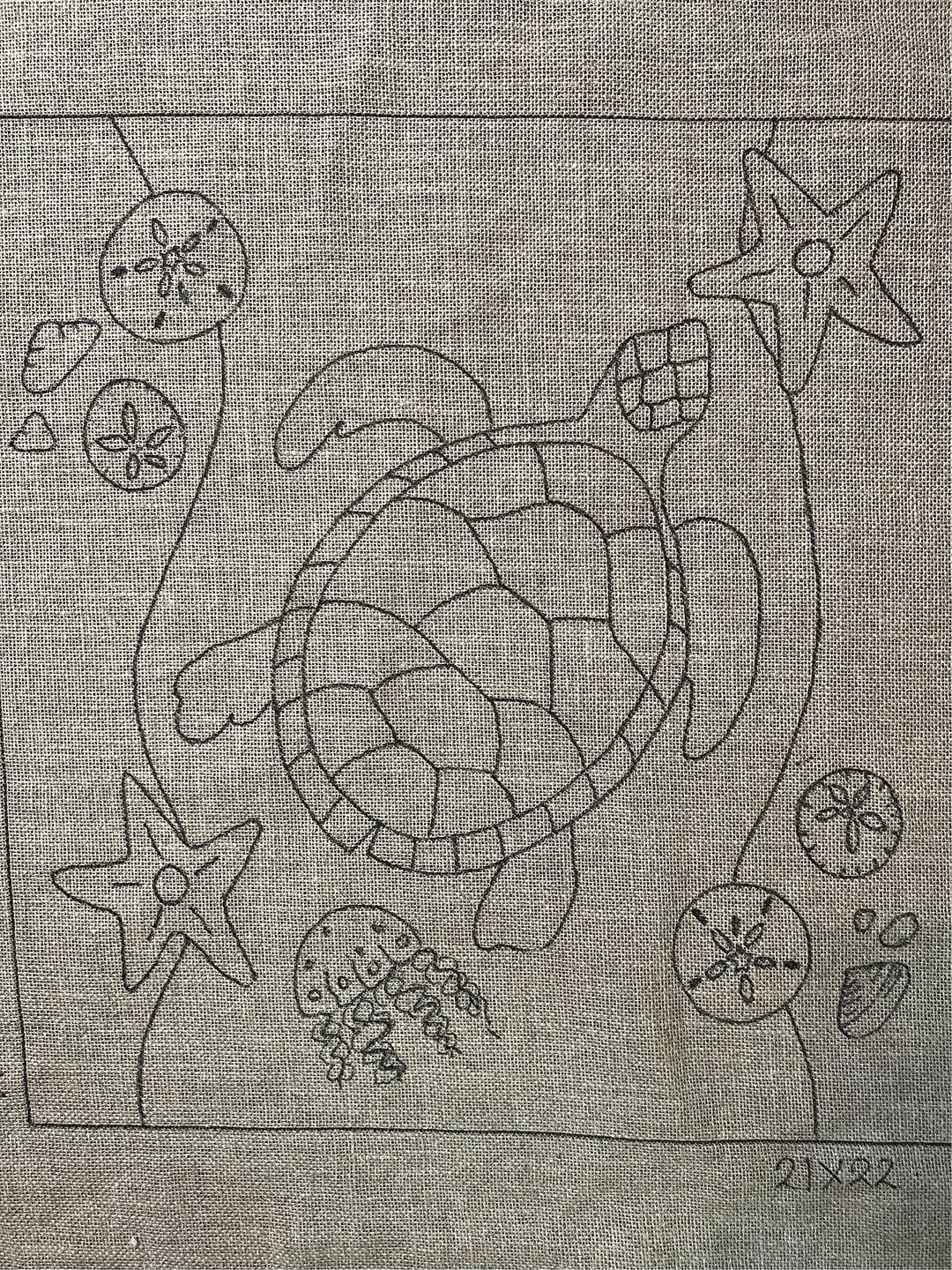 Turtle Rug Pattern Turtle Rug Hooking Pattern: Sea Life Design (21x22) - Etsy