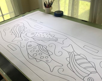 Floating Fish Paper Pattern