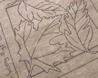 Autumn Leaves Linen Pattern (16x16)