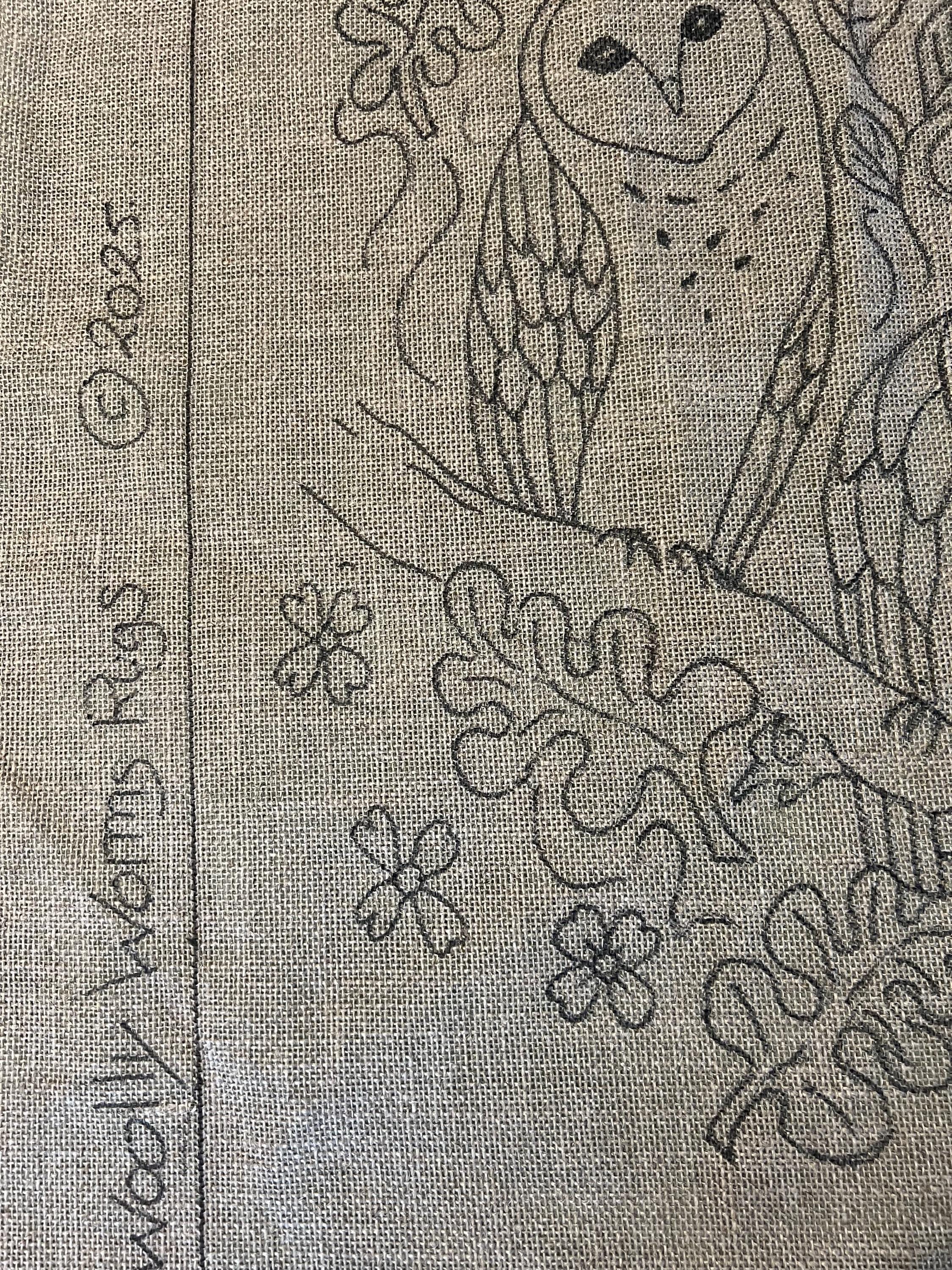 Barn Owl Rug Hooking Pattern: Hand Drawn Linen, 21x23 Inches - Etsy