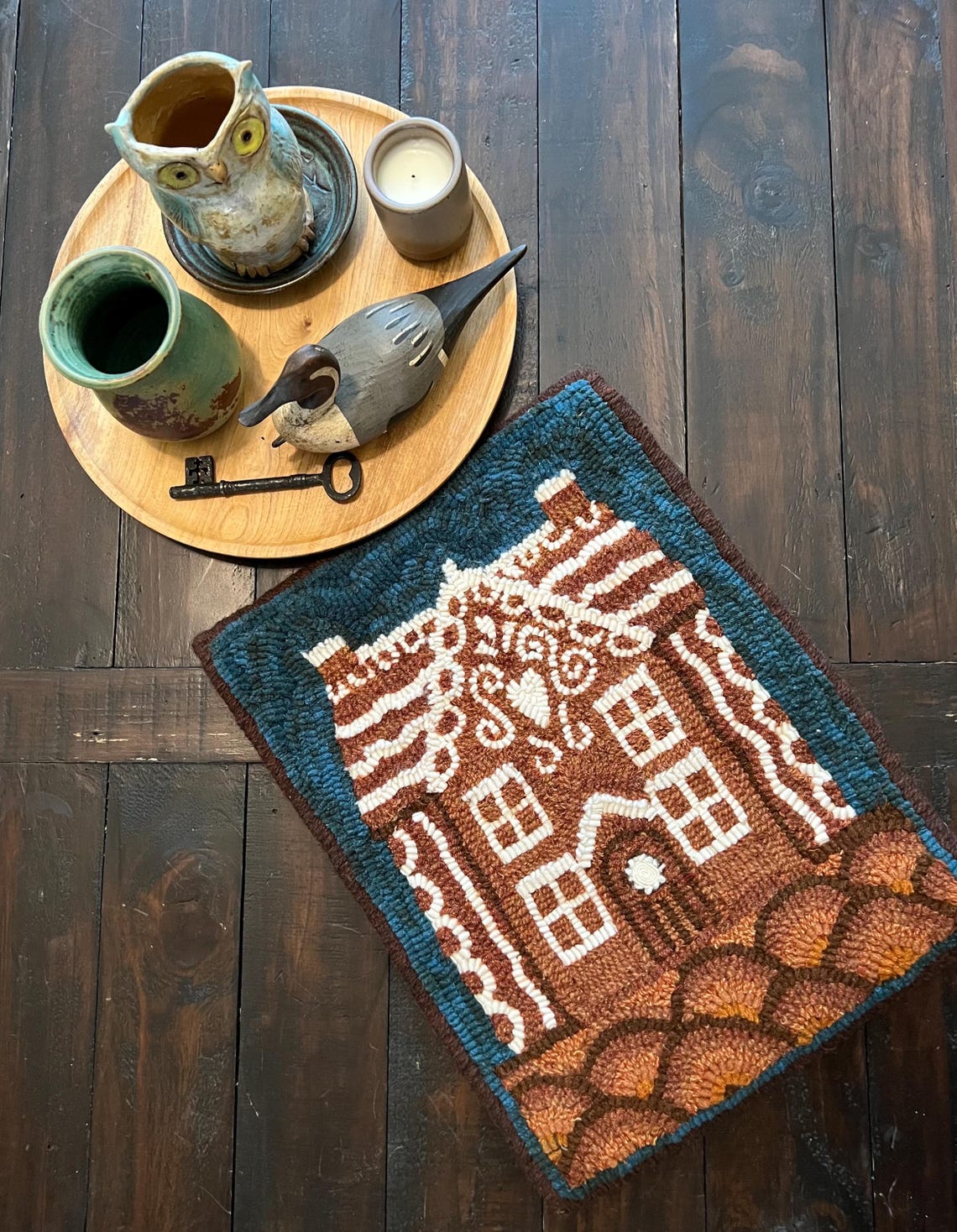 Gingerbread House Rug Pattern: Christmas Table Mat. - Etsy