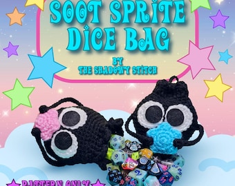 Soot Sprite Dice Bag - Crochet Pattern (PDF ONLY)