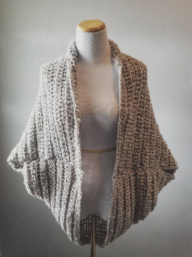 Cozy Women's Crochet Blanket Wrap Cocoon Wrap Sweater - Etsy Canada