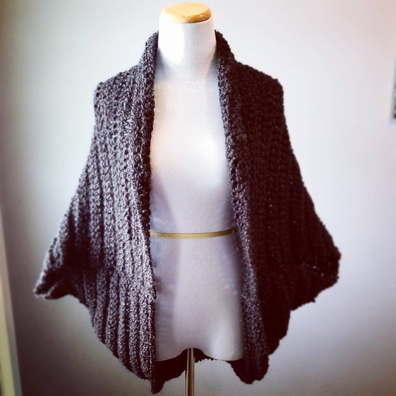 Cozy Women's Crochet Blanket Wrap Cocoon Wrap Sweater - Etsy