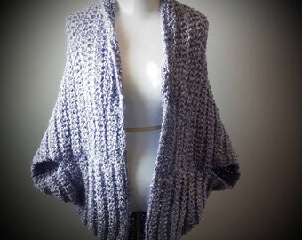 Cozy women's crochet blanket wrap | cocoon wrap | sweater