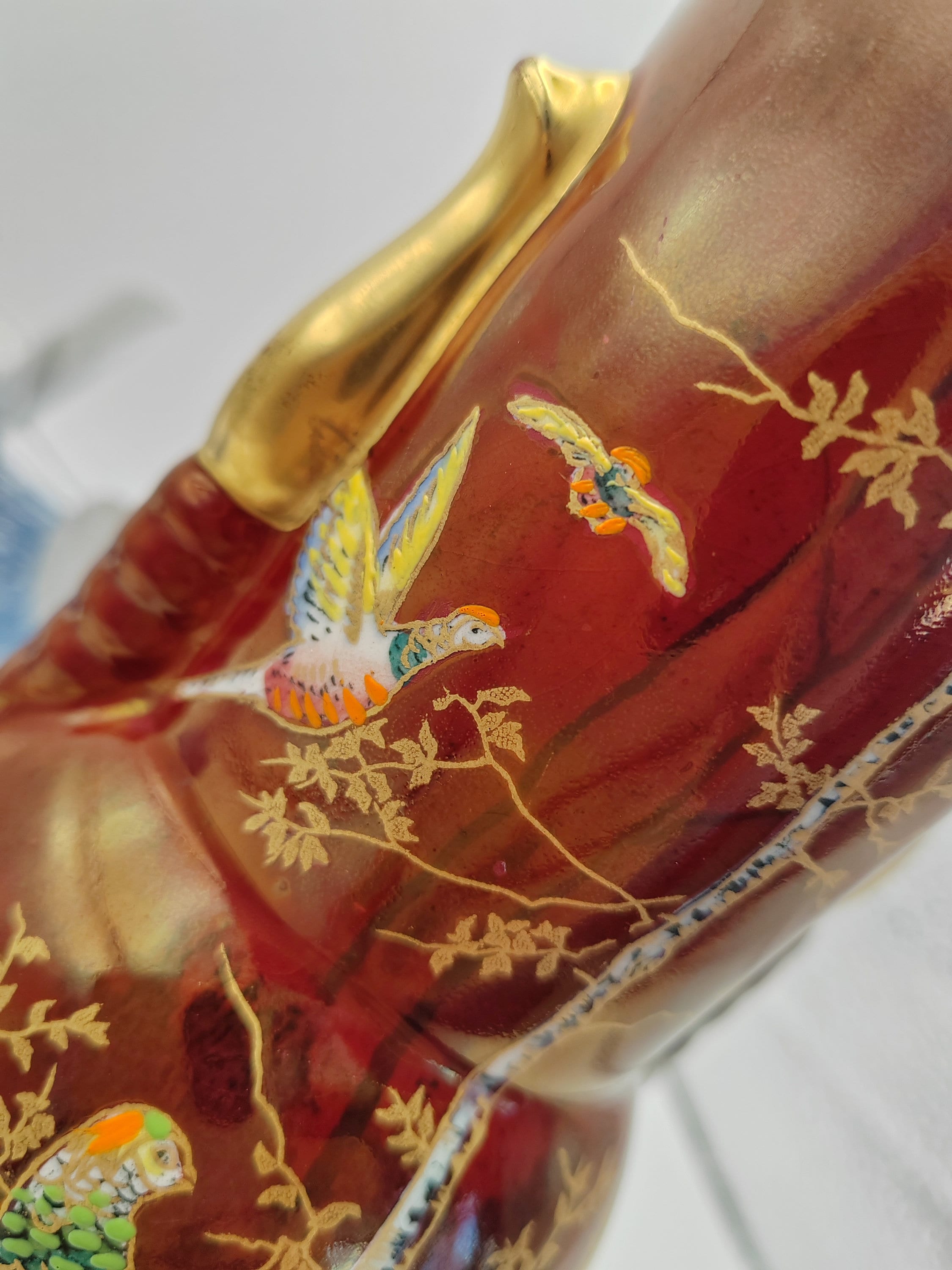 Devon Rouge Wonderful Crown Devon Rouge Lustre Ware Vase. 1930s Pheasant Design. - Etsy