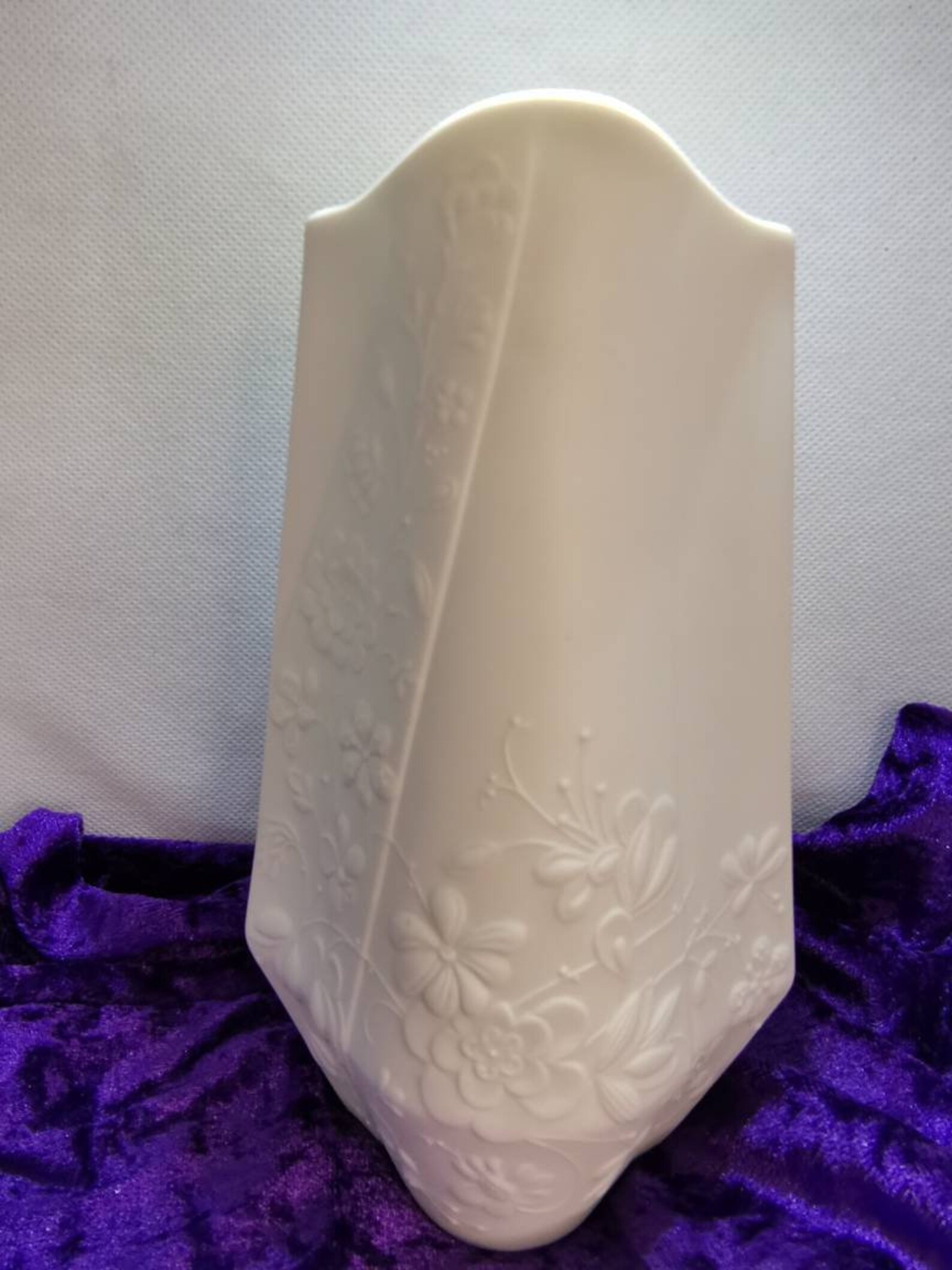 Kaiser Matte White Bisque Porcelain Vase. Unusual Conical Etsy