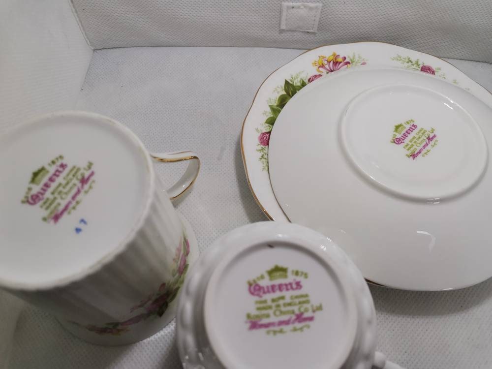 Delightful Queens Fine Bone China Woman and Home 4 Piece Set Etsy