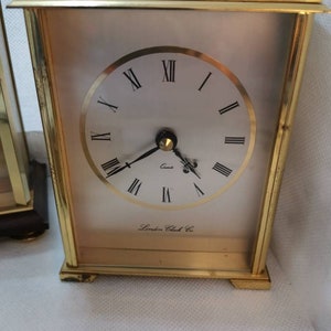 Wonderful set of three vintage brass clocks. All working order. Tempus Fugit, London Clock co., Swiza. image 5