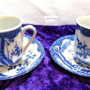 Two demitasse cups and Saucers, Chinese. Old, rare.