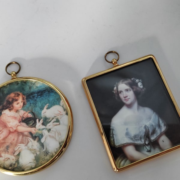 Two delightful miniature portraits from Peter Bates. Alice in Wonderland and Jenny Lind.