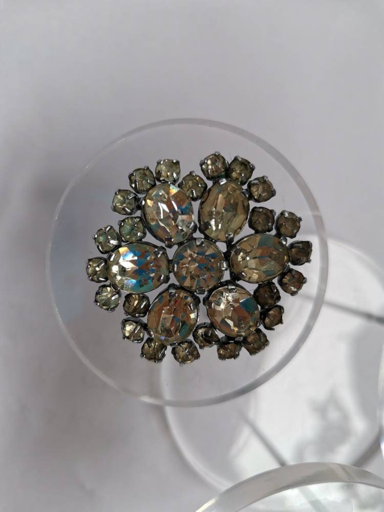 3 Broches Strass Vintage - Bijoux Rétro En Excellent état