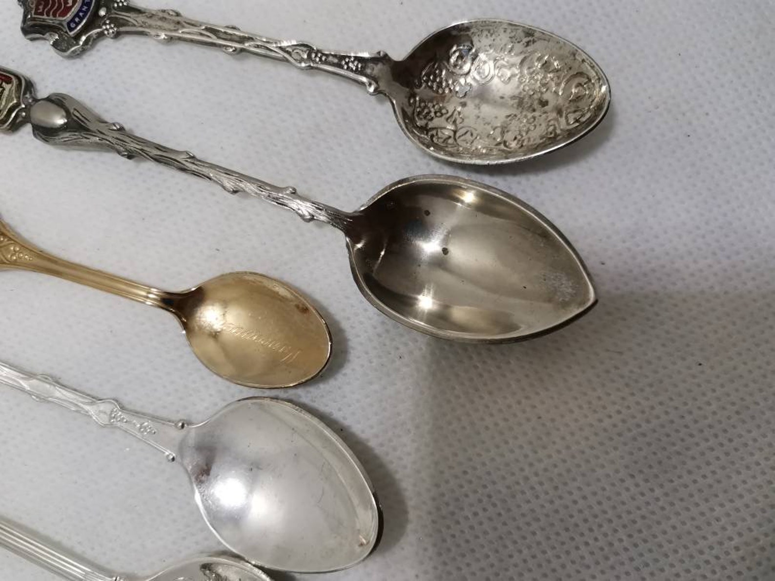 Set of seven collectible spoons vintage. Etsy