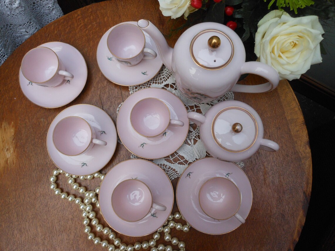DRAGON TEA Set 1960's Koran Demitasse coffee set Tea Etsy