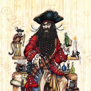 Blackbeard Pirate pirate canvas print image 1