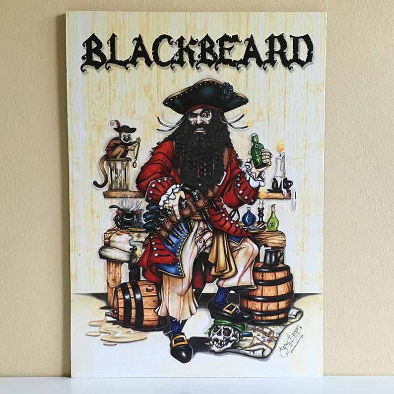 Blackbeard Pirate pirate canvas print image 4