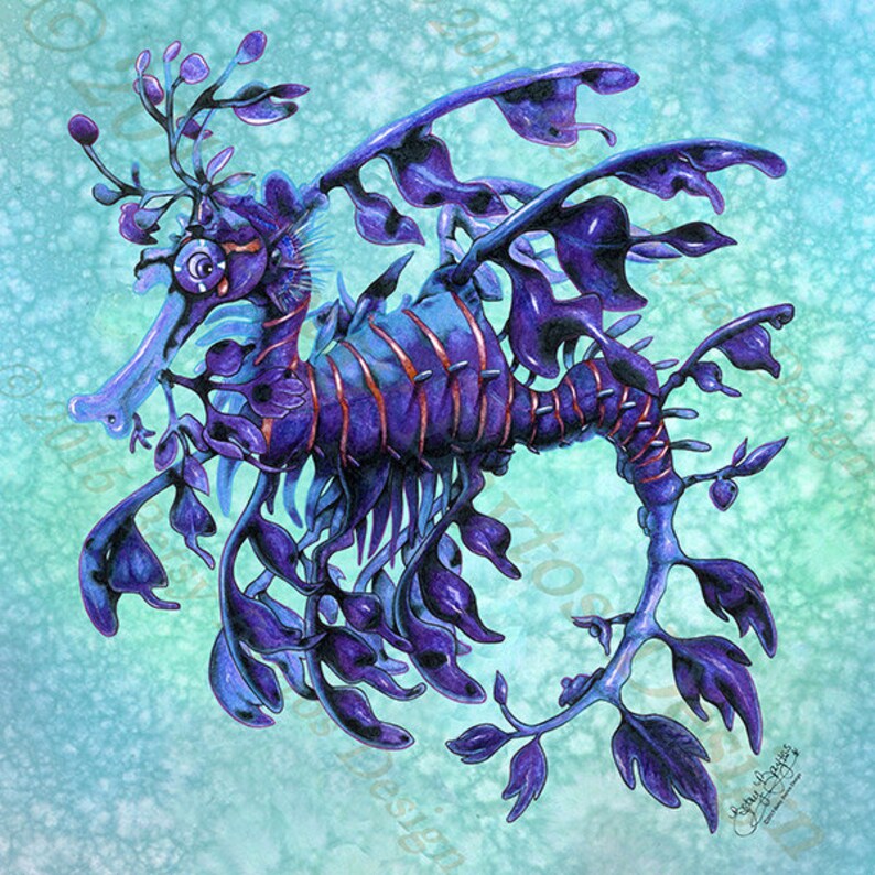 Leafy Sea Dragon Art Tile - Etsy