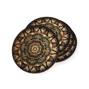Flower Mandala Onderzetters Optie 1