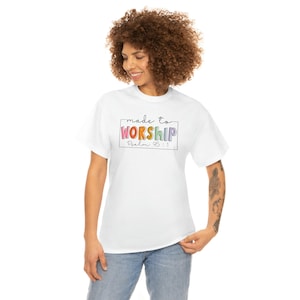 Psaume 95:1 - Fait pour le culte - T-shirt unisexe en coton épais