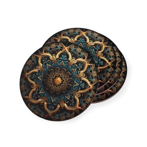 Flower Mandala Onderzetters Optie 4