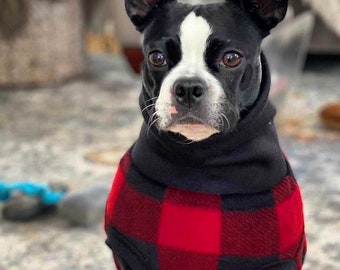 Buffalo Plaid Fleece Dog Sweater | Jax and Molly's