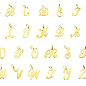Gold Initial (A-E)  Dog Charm for Collar or Cuban Link | Letter Pet Charm | Jax & Molly's