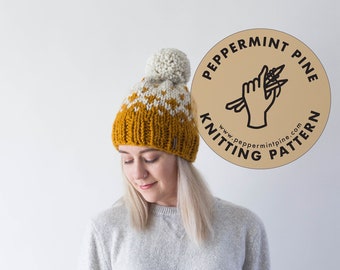 Arcadia Hat - KNITTING PATTERN - Chunky Knit Women's Hat Pattern Instant Download