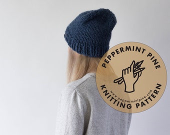 Wilhelm Hat - KNITTING PATTERN - Chunky Knit Women's Hat Pattern Instant Download