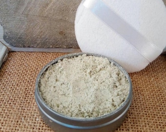 Dusting Powder with puff Frankincense and Lavender, deodorizing powder, Frankincense powder, dusting powder, dusting body powder