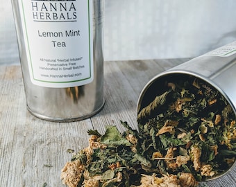 Lemon Mint Herbal Tea - herbal tea - dried herbs - caffeine free - organic herbs - loose leaf tea - vegan tea - mint tea - digestive tea