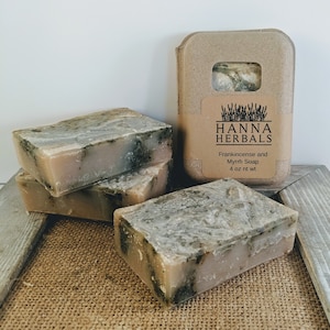 Frankincense and Myrrh Soap - 4 oz bar, frankincense soap, myrrh soap, vegan, soap, soaps, body soap, all natural, gifts for her, soap bar
