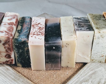Soap Box - 5 bars, natural, essential oils, soap, soaps, body soap, bar soap, handmade soap, gifts for him, gifts for dad, assorted soaps