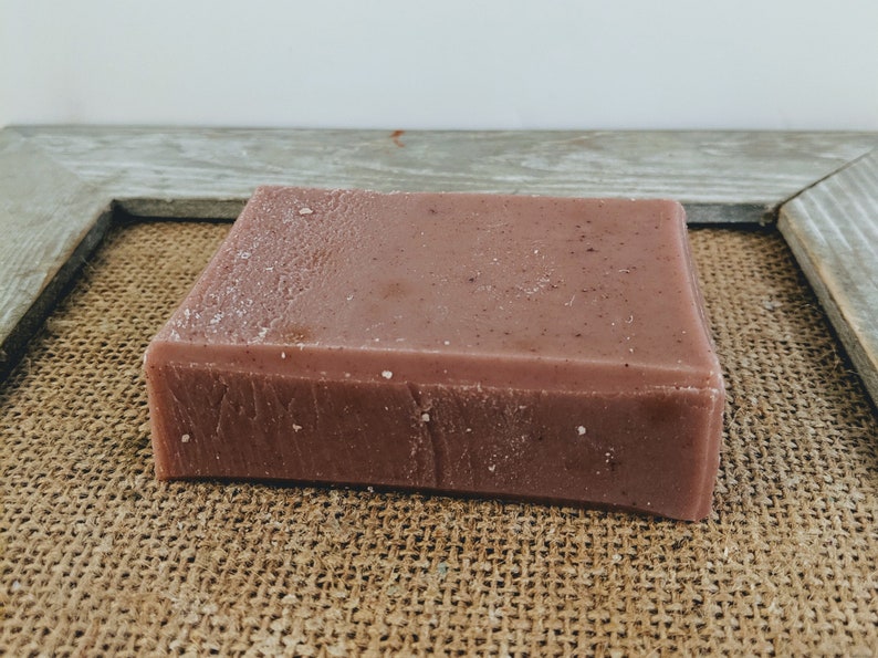 French Lavender and Red Clay Soap 4 oz bar, red clay soap, french lavender soap, Hanna Herbals, lavender red clay, all natural soap image 4