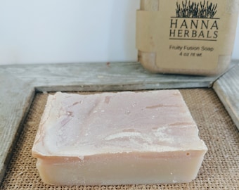 Fruity Fusion with Mica swirls - birthday favor - cold processed soap - guest soap - soap bar - homemade soap - cold processed soap