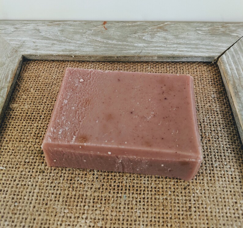 French Lavender and Red Clay Soap 4 oz bar, red clay soap, french lavender soap, Hanna Herbals, lavender red clay, all natural soap image 5