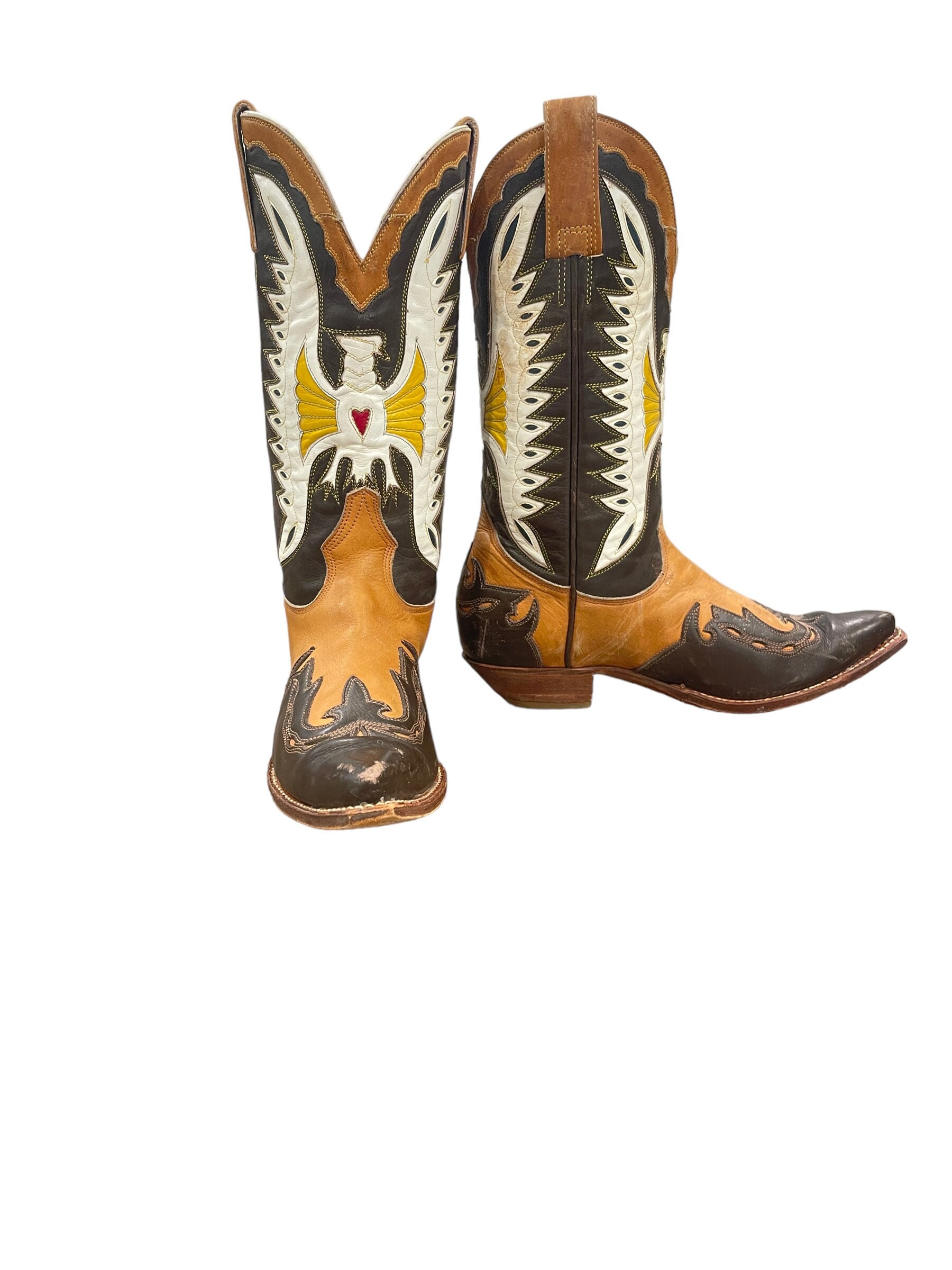 Size 8.5 M Don Quijote Womens Vintage Cowboy Western Boots - Etsy