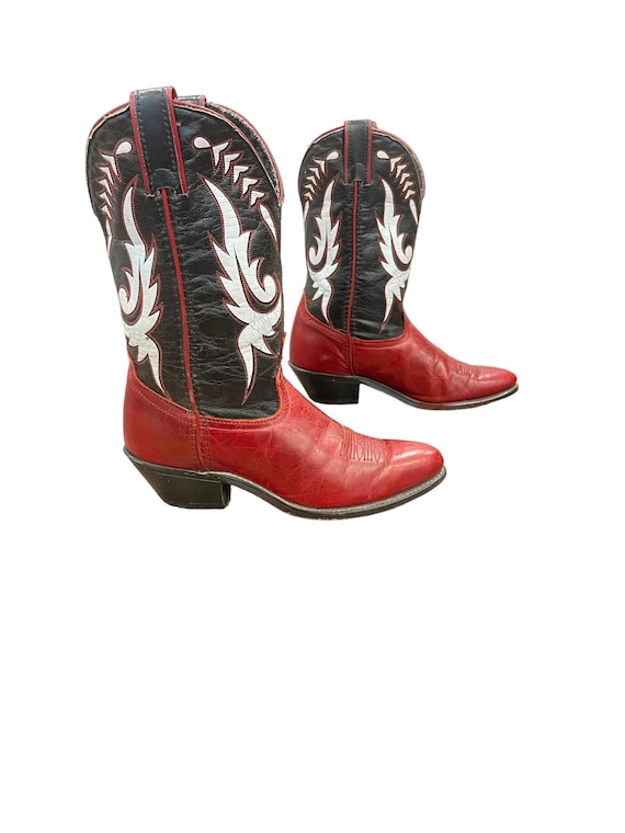 Bottes western cowboy vintage 1997 Laredo peau de serpent pointure 8,5