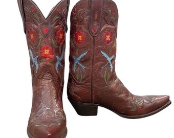 Size 7.5 M Montana Womens Vintage Cowboy Western Boots Double