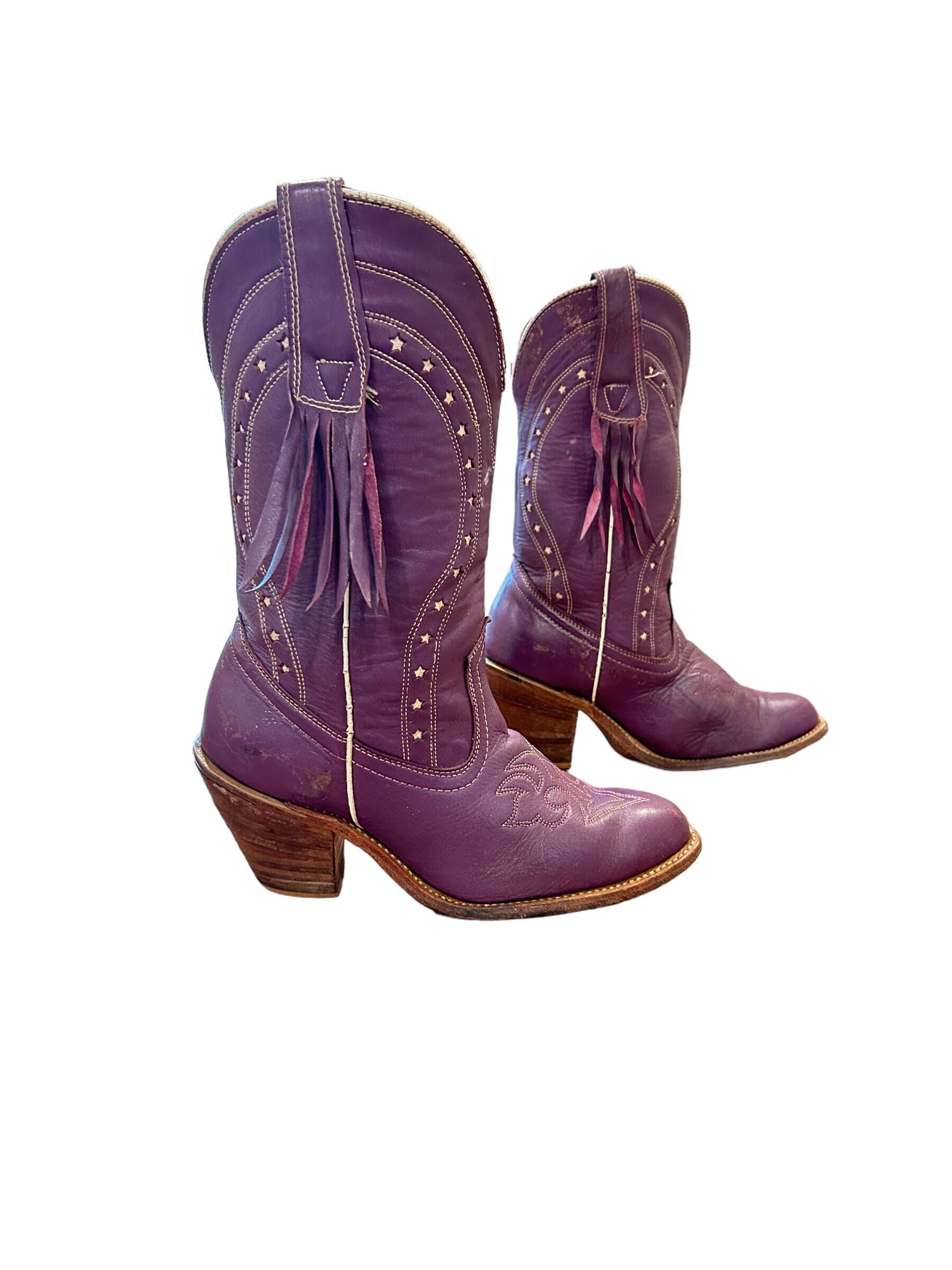 Girls purple cowgirl boots best sale