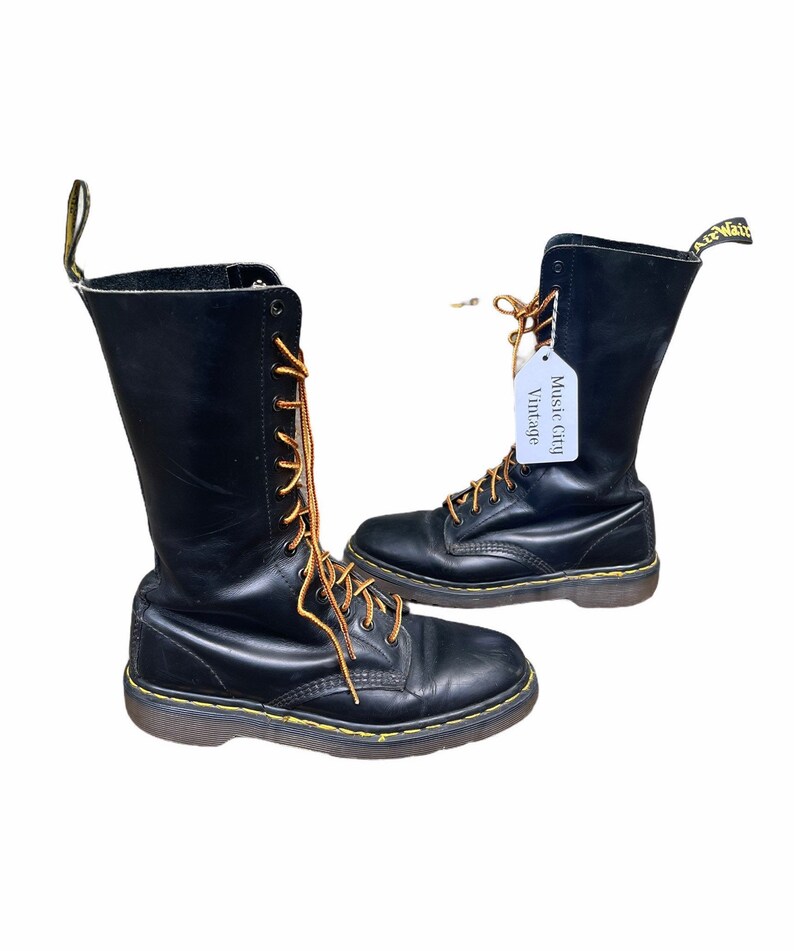 Size US 8.5 M Dr Martens Vintage Tall Womens Boots Black Etsy