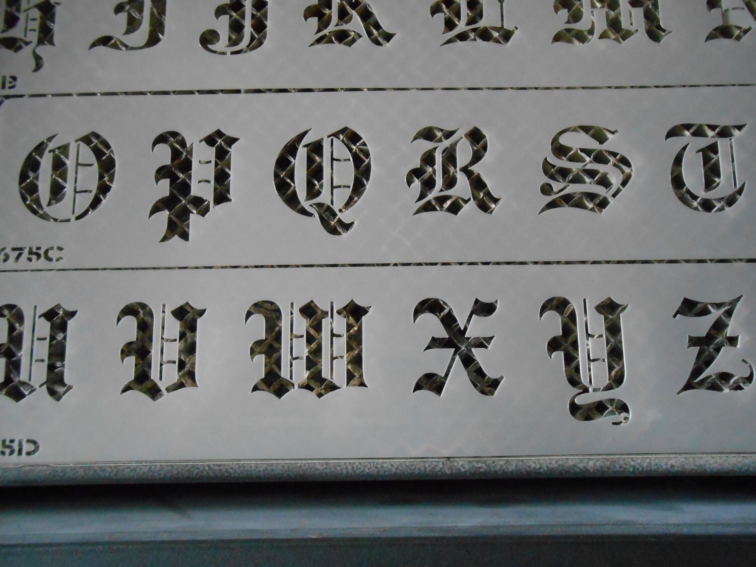 Large Old English Stencil Letters set 112 Etsy