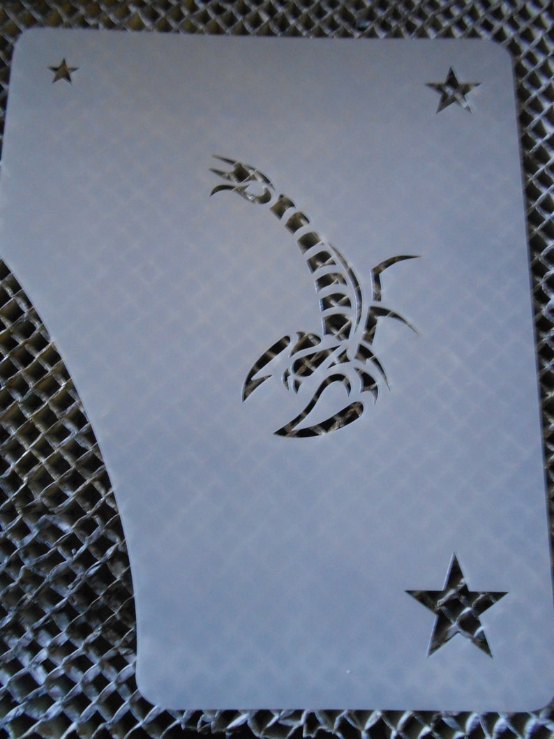 Airbrush Face Stencil Scorpion Etsy