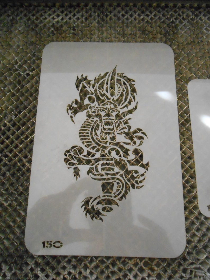 Airbrush Temporary Tattoo Stencil Set 28 Dragons New by Island Etsy
