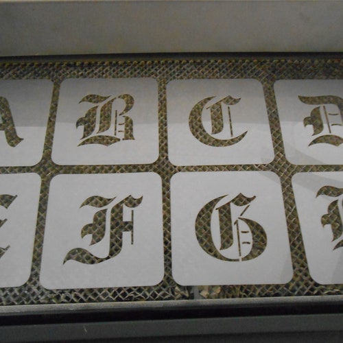 Old English Numbers Stencil Set of 4 Inch - Etsy