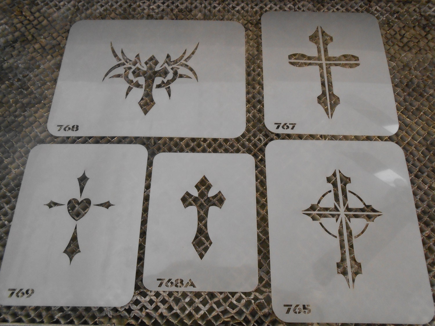 Airbrush Temporary Tattoo Stencil Set 133 Crosses!